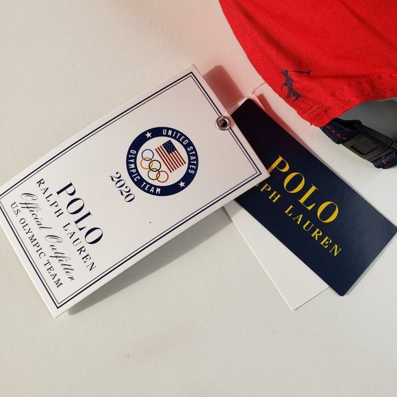 Polo Ralph Lauren Team USA Olympics Red Adjustable Cap Hat New - Picture 5 of 9